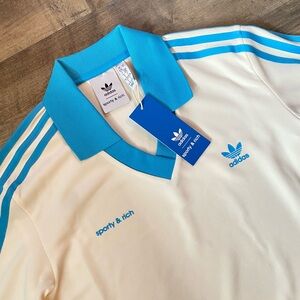 Adidas and Sporty & Rich Polo Jersey Long Sleeve Shirt